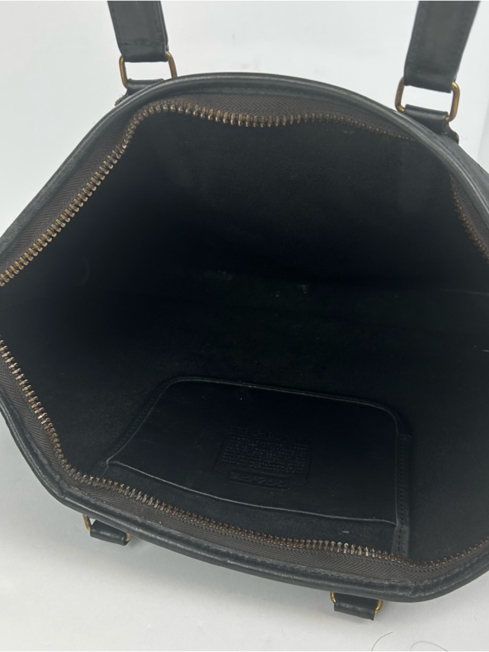Vintage Coach Classic Black Leather Briefcase - Women’s Professional Work Bag - Picture 8 of 14